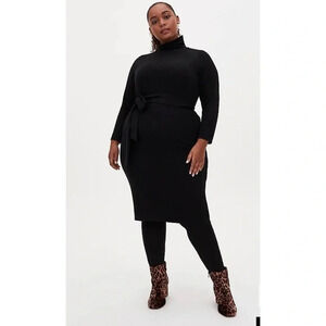 Torrid NWT Black Super Soft Plush Mini Bodycon Dress Size 1